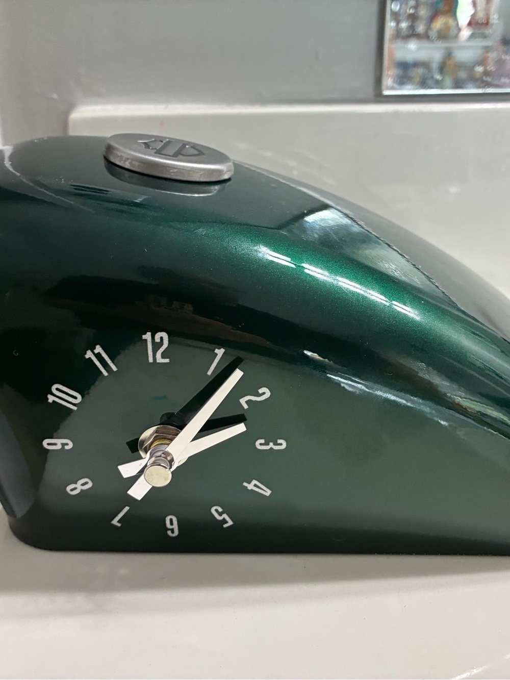 Official Harley-Davidson Mini Replica Gas Tank Desk Clock. New Battery. Works